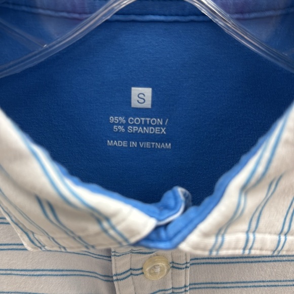 Johnnie-O Blue / White Stripe Cotton Polo Size small - Picture 3 of 7